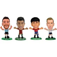Conjunto de Figuras SoccerStarzWorldCupSuperstars - Inclui Figuras de Argentina Messi, Portugal Ronaldo, Inglaterra Kane