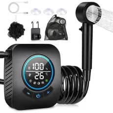 Chuveiro Portátil para Camping, [Atualizado] Chuveiro de Camping Recarregável Spopal 8000mAh com 5 Velocidades Ajustávei