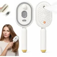Nova Escova a Vapor Elétrica para Cabelo 2026, Escova Alisadora Recarregável com Pente Desembaraçador, Escova com Spray