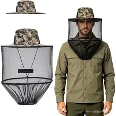 Rede de Proteção para Cabeça Solivive contra Mosquitos, Traje de Apicultor com Cobertura Facial Removível, Rede de Prote