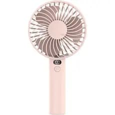 Ventilador Portátil Recarregável por USB, 3 Velocidades de Vento, Display LED, Ventilador Elétrico para Casa, Escritório
