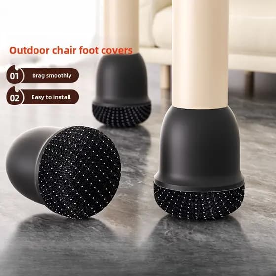 [24PCS] Protetores de pés para cadeiras de varanda externa, resistentes ao desgaste, antiderrapantes, silenciosos.