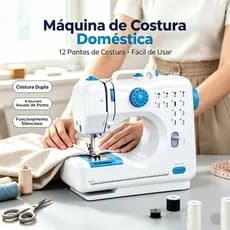Mini Máquina De Costura Multifuncional Portátil Elétrica Doméstica Composta de 12 Pontos