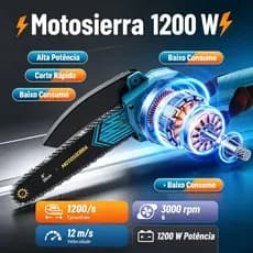Motosserra Elétrica 21V 6 Polegadas - Leve e Portátil Sem Escova Recarregável Kit Completo