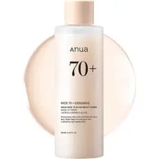 Tônico Anua Rice 70 Glow Milky, Pele Radiante e Úmida, Hidratação e Cuidado da Barreira, Água de Arroz, Niacinamida, Cer