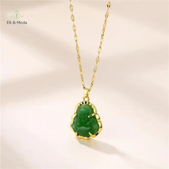Colar Luxuoso de Buda para Mulheres EA & Moda, Pingente de Buda Exquisito, Presente de Aniversário, Fuzileiros Navais do