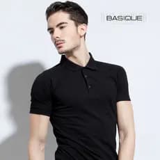 Yuanben lapela camisa polo verão masculino de manga curta camiseta masculina fino ajuste puro algodão Paul camisa polo n