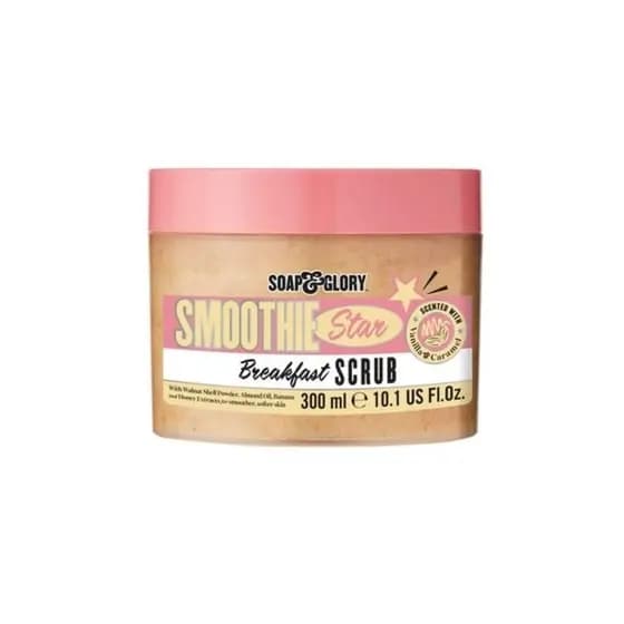Soap & Glory oothie Star Esfoliante Corporal - Buff & ooth - Polidor Corporal Vegano com Aroma de Amêndoa e Caramelo - E