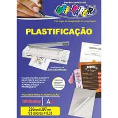 Plástico Para Plastificação - POLASEAL -  A4 220x307x0,05 Mm 125 Micras 100 fls Off Paper