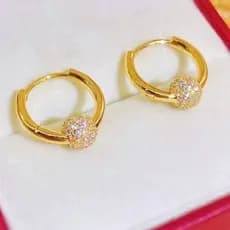 | kit brinco aço inoxidável | 【cartelas de brincos feminino】 ☟14K galvanoplastia anel de ouro círculo dourado brincos bo