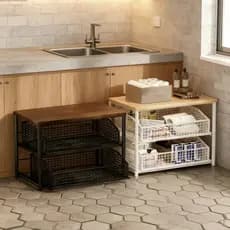 Nova prateleira de cozinha bancada engrossado microondas rack forno multifuncional fogão tempero rack armazenamento