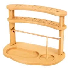 Gancho de mesa de madeira fio frisado Multi-camada armazenamento lã desktop gancho prateleira