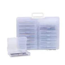 Caixa de armazenamento de plástico fotográfico P Flip Joint 16 Embalagem de produtos pequenos Caixa portátil de cartão t