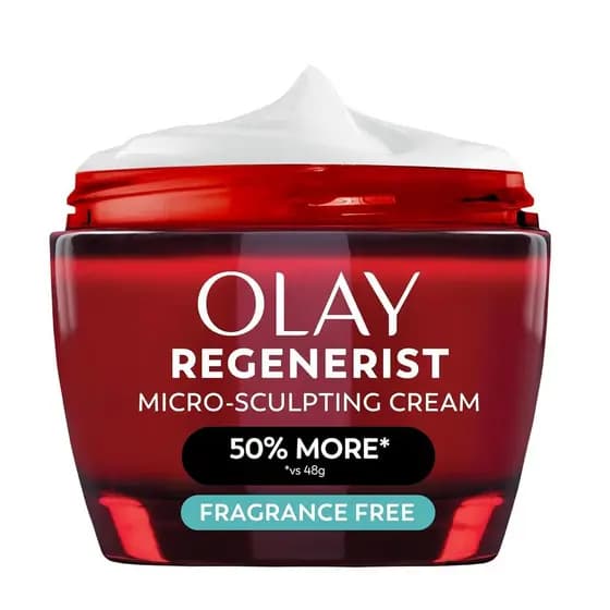 Hidratante Facial Olay, Creme Micro-Esculpente Regenerist para Mulheres, Sem Fragrância - Antienvelhecimento, Antirrugas