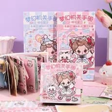 Meow grupo molho série entretenimento quebra-cabeça diy livro artesanal feminino organização interativa livro bonito dos