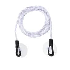 Varal elástico branco para viagem, varal portátil retrátil com gancho e ventosa, varal de acampamento