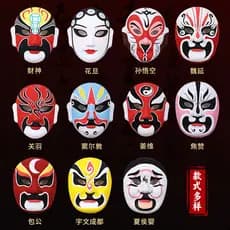 Peking Opera Facebook artesanal diy pacote de Material máscara branca produção em branco jardim de infância Halloween cr