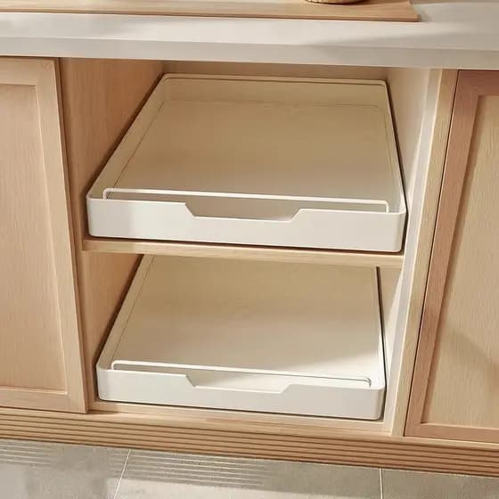 Armário pull-out cozinha armazenamento talheres gaveta interna pia puxar cesta caixa de armazenamento armário profundo p