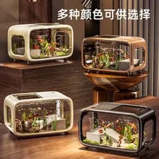 Criativo tanque de peixes luz doméstica luxo com capa novo estilo paisagismo tanque ecológico alta permeabilidade resist