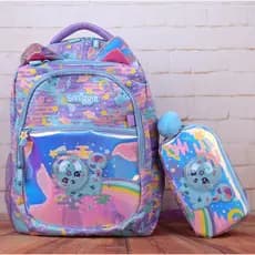 Estoque pronto Austrália smiggle Papelaria Espaço Gato Estudante Mochila Bolsa Escolar Redutora de Carga Mochila Casual
