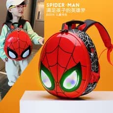 Spiderman mochila jardim de infância meninos 3-5 anos de idade bebê Ultra-leve redução de carga saco de casca de ovo bon