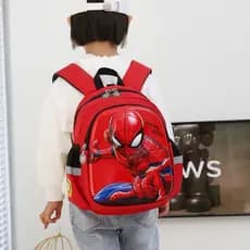 Homem-aranha mochila jardim de infância meninos médio pequena classe 2-3-5 anos de idade dos desenhos animados Ultra-lev
