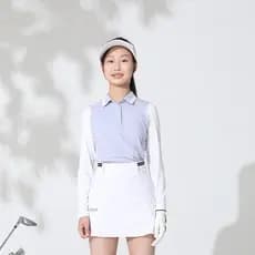 EG Roupas de golfe infantis para meninas, camiseta leve de manga comprida, absorvente de suor, camisa POLO de secagem rá