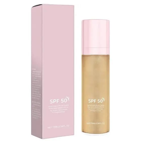Elaria Sheer Setting Mist Sunscreen Spray SPF 50 - Spray hidratante da marca Poinizm, contém óleo brilhante, é à prova d