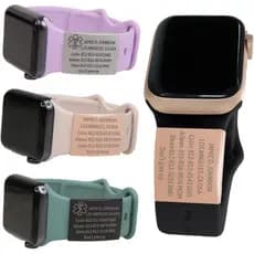 Etiquetas de alerta médica personalizadas, etiquetas de identificação gravadas para relógios e pulseiras, etiquetas médi