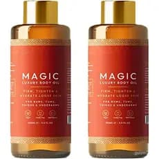 Óleo Corporal Mágico Besque-100ml, tonifica, levanta e hidrata a pele, adequado para braços, peito, coxas e abdômen.