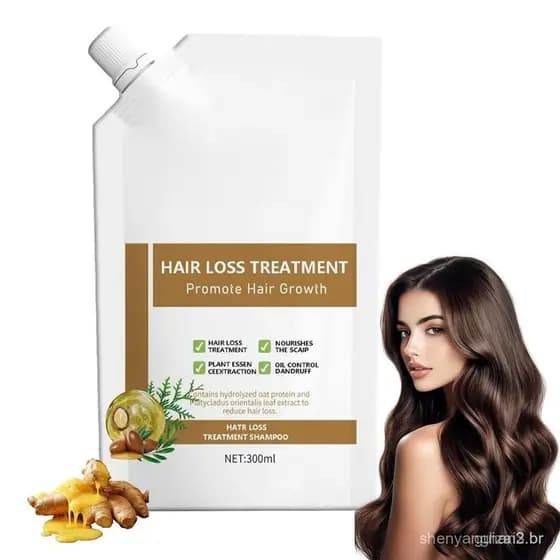 Shampoo Anti-Queda 300ML - Especialmente desenvolvido para mulheres que sofrem de queda de cabelo, este shampoo é rico e