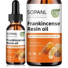 Óleo Facial de Resina de Olíbano Orgânico - Reduz Linhas Finas e Rugas, Acalma a Pele Irritada, Hidrata Profundamente U0