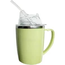 Copo com canudo para adultos, copo para idosos, copo à prova de vazamentos de 11,8 oz, copo de segurança com 3 modos VQL