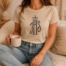 Camiseta Feminina Babylook t shirt blusinha religiosa catolica JHS