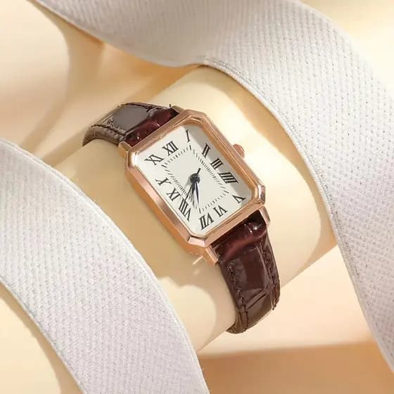 Relógio feminino leve luxo moda relógio de quartzo nicho relógio quadrado