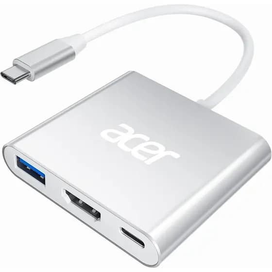 Adaptador Acer USB C para HDMI, Adaptador 4K Tipo C para HDMI com USB 3.0 de 5Gbps, PD 100W, Hub Adaptador Multiportas A