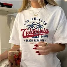 Ombro genuíno puro algodão branco manga curta, camiseta feminina, Top solto All-Match