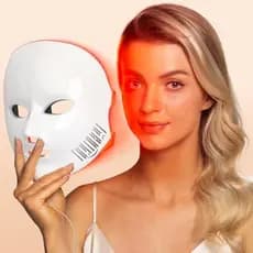 Máscara De Terapia De Luz Vermelha LED NEWKEY 4D Para Pele Do Rosto Brilhante , Facial De 630nm Antirrugas Azul Acne , U