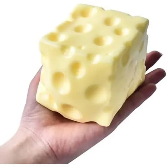 Cubo Mole De Queijo (7x7x7cm) , Brinquedos De Apertar De Bloco Açúcar , Squishies De Novidade De Recuperação Lenta Moles