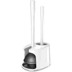 MR.SIGA Êmbolo De Vaso Sanitário E Escova De Tigela Com Suporte , Conjunto De Resistente Para Limpeza De Banheiro , Bran