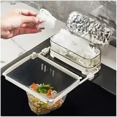 Filtro De Pia De Cozinha WAYUTO Com Rede De Descartável 100 Bolsa Prateleira De Drenagem De Canto Dobrável Malha Fina Su