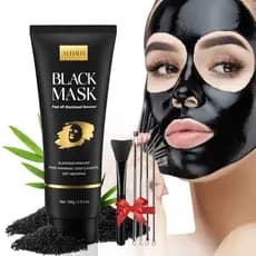 Kit de Máscara Removedora de Cravos YLNALO, Máscara Facial Peel Off de Carvão com Escova e Extratores de Espinhas, Limpe