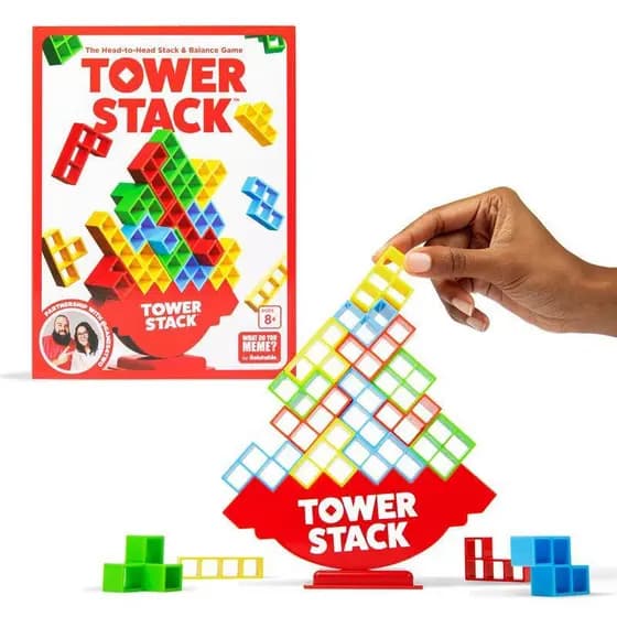 TowerStack-Jogo de Empilhamento para 2 Jogadores para Crianças, Adolescentes e Adultos | -ConjuntoDeBlocosDeConstruçãoFa