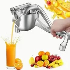 Espremedor Manual - Espremedor manual de alumínio com cabo ergonômico, capaz de extrair suco de forma eficiente de romãs