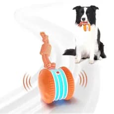 Bola Interativa QGI, Brinquedo Elétrico Automático de Movimento Aleatório com Corda, Adequado para Animais de Estimação