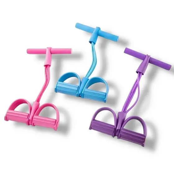 Faixa de Resistência para Exercícios em Casa com 4 Tubos: Tonifica as Coxas Internas/Externas, Modela o Bumbum Curvilíne