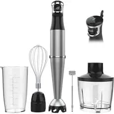 Liquidificador de Imersão Turelar, Conjunto de Liquidificadores Manuais com Fio 1100W, Velocidade Variável com Gatilho,