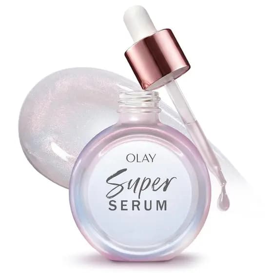 Olay Super Serum - Sérum Iluminador para o Rosto - Niacinamida Ativada, Vitamina C e E, Peptídeo de Colágeno, AHA - Bene