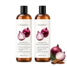 Shampoo Esfoliante , Cebola , Óleo de Alecrim & amp ; de Vermelha Com Extrato de Canela Cebolla Para Cabelos Mais Cheios