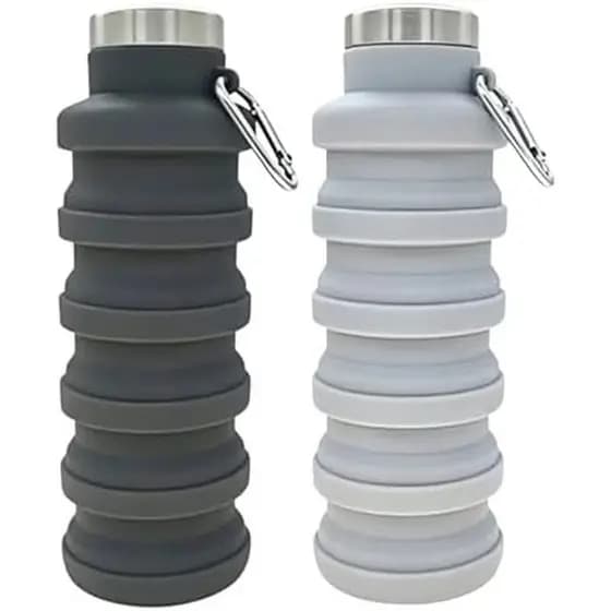 Garrafa De Água Dobrável YCT 17 Onças (500 Ml) , Esportiva Portátil Para Viagem , Garrafas Dobráveis De Silicone Reutili
